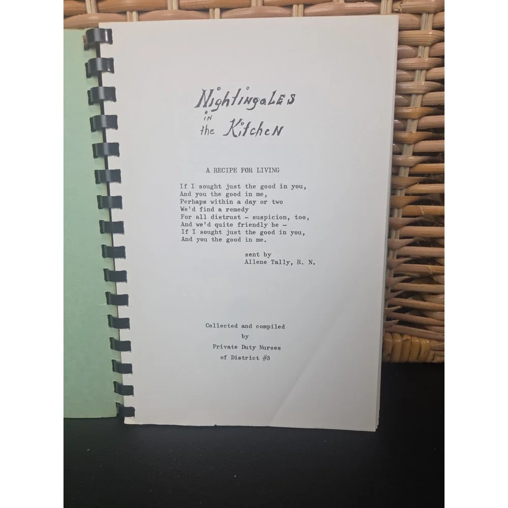 Nightingales In The Kitchen Cookbook Greensboro, North‎ Carolina First Ed 1964